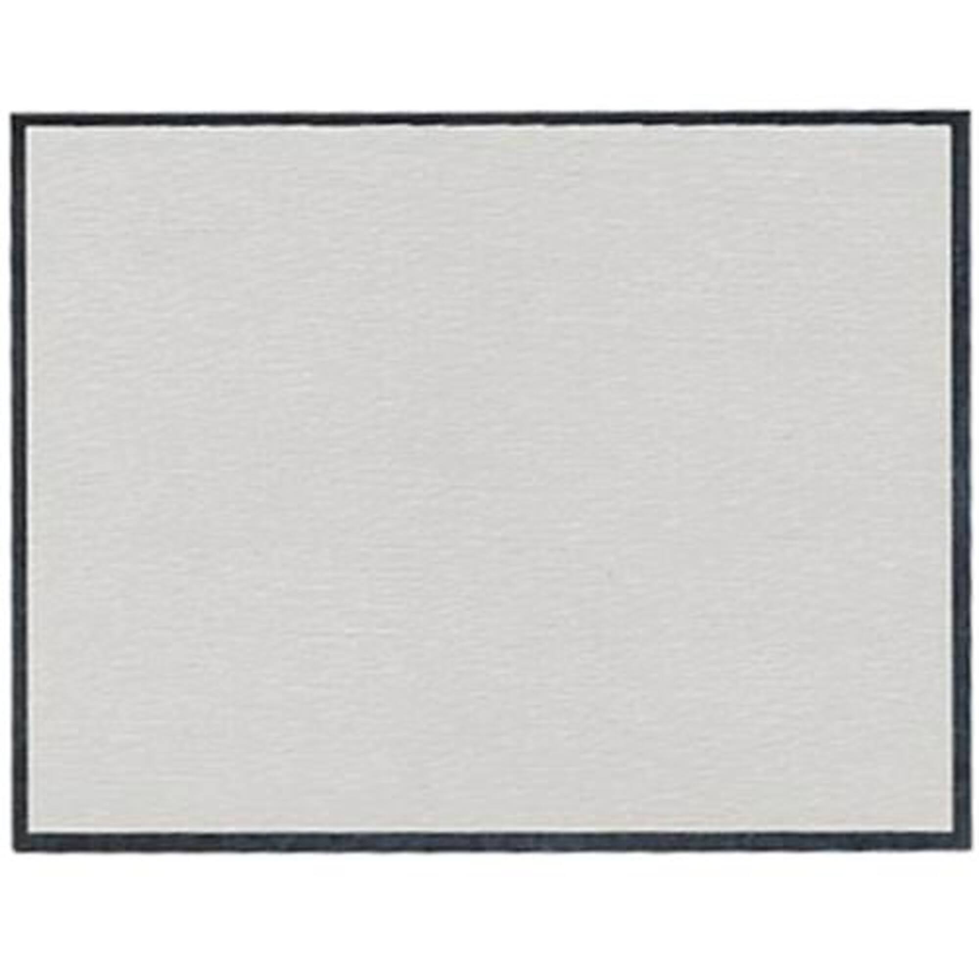 JAM Paper A2 Gray Linen with Silver Foil Trim Notecards